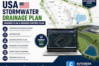 usa stormwater drainage plan grading plan erosion control plan in civil 3d