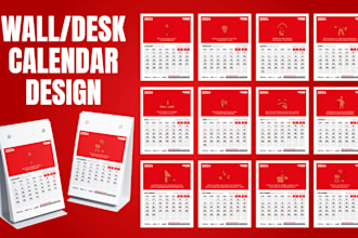 design custom planner, journal, wall and desk calendar