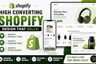design high converting shopify product page shopify landing page shopify website