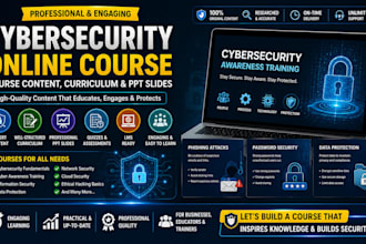 do cybersecurity online course, course content, curriculum and PPT slides