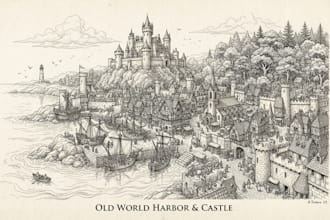 draw ink and pencil illustration for you