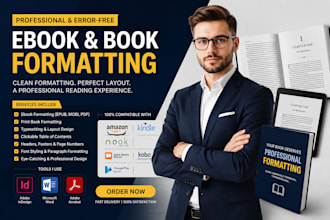 ebook formatting, book layout, kindle book editing, paper back