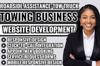 towing business website, towing service website, roadside assistance website