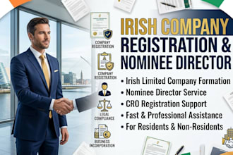 provide irish nominee director and ireland company registration service