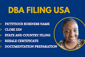 register your US llc, apply ein, and file dba for your business
