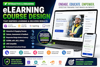 interactive elearning courses in articulate storyline, rise 360, ispring, scorm