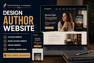design author website, book author website, ebook website, author landing page