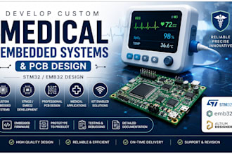 develop custom medical embedded systems and pcb design and stm32 emb32 design