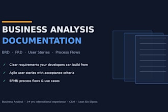 create brd, frd, user stories