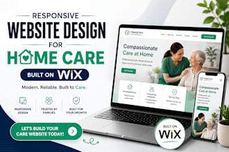 home care website, senior care, healthcare, elderly care, medical website on wix