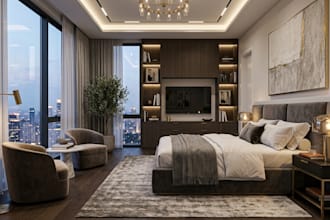 render 3d bedroom interior