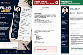 create a professional CV or resume