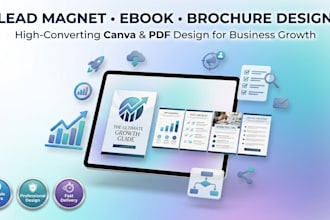 design PDF lead magnet, ebook, lead magnet design, brochure, canva ebook design