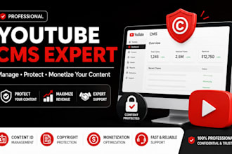 manage, protect and optimize your content using youtube cms