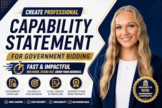 create capability statement for government bidding fast