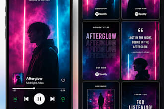 design spotify canvas and artist social media marketing kit