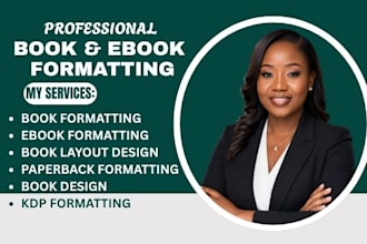 format layout design manuscript for kindle and paperback