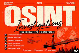 conduct osint investigations for journalists and businesses