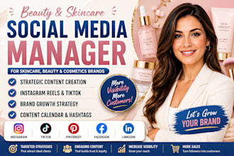 skincare beauty cosmetics social media marketing manager and content creator