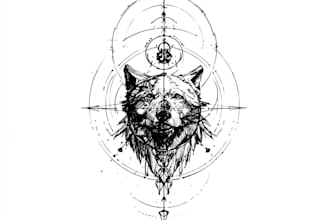 draw custom fine line and blackwork tattoo design