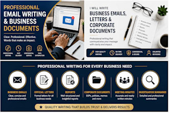 write professional business emails, letters and corporate documents