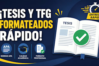 formatearé tu tesis, tfg o tfm en normas apa, mla o vancouver