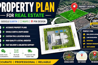 design property plan for real estate, google earth, map and pin design