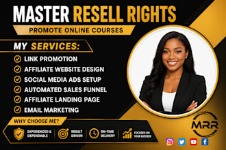 master resell right courses with email marketing for residual income