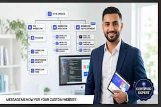 be your webflow expert to fix webflow bugs redesign or build webflow website