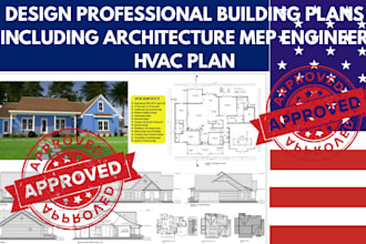 design professional building plans including architecture mep engineer hvac plan