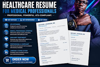 write an ats healthcare resume for nurses and medical professionals