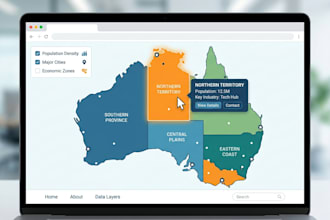 create interactive svg map, clickable website map and vector map