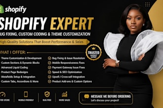 fix shopify issues and bugs, do custom coding and theme customization