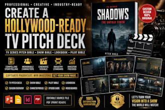 create TV series pitch bible, show bible, TV pitch deck, lookbook or pilot bible
