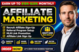 recruit real affiliate for your affiliate saas program and ecommerce product