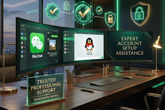 professionally setup qq, wechat, douyin, taobao, xlaohongshu account in 24 hrs
