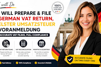 prepare and file german vat return, elster and umsatzsteuervoranmeldung