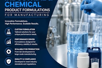 develop industrial and chemical product formulations for manufacturing