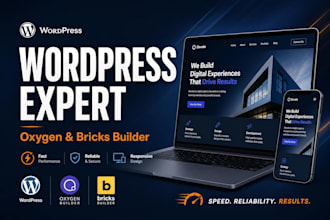 build a fast wordpress website with oxygen builder or bricks builder