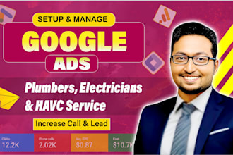 manage google ads for plumbers, electricians and hvac service