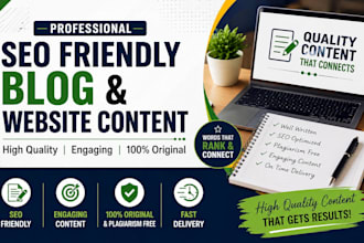 write blog posts and website content