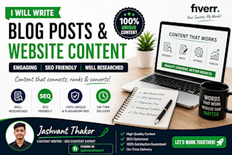 write blog posts and website content