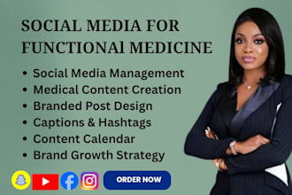 manage social media for functional medicine chronic care hormone balance clinic