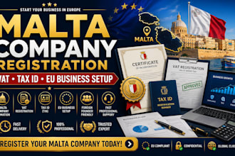 register your malta company vat tax id and eu business setup