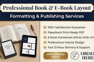 do ebook, book formatting, cookbook formatting, epub, and ingramspark