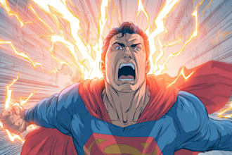 create art space superhero comic book illustrations