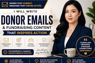 write donor emails and fundraising content that inspires action