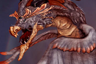 draw your a detailed dragon illustration