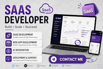 be fullstack software developer for saas web app development