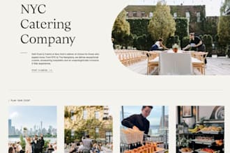 design wix corporate event catering website luxury catering gala catering websit